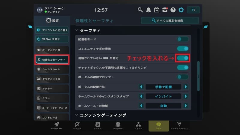 VRChat 動画 再生されない