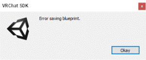 Error saving blueprint